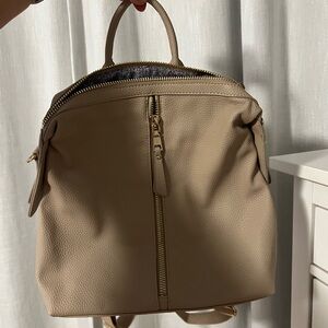 Tan Leather Backpack